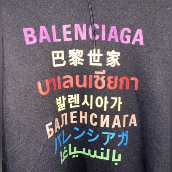 Balenciaga Hoodie - Black, Size: S, Unisex *Please read description* - Picture 4 of 12